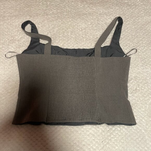 Y2k office siren grey Corset Top - Picture 3 of 3